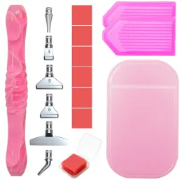 Acessórios de pintura diamante ponto pontas de aço resina ponto broca caneta diamante bordado ferramentas kit diy ponto cruz acessórios costura