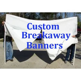 Zubehör Benutzerdefinierte wiederverwendbare Banner-Anzeige Breakaway-Flagge Strapazierfähiges Polyester für Sportpartyspiele direkt ab Werk