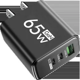 65 Вт GaN USB зарядное устройство Высокоскоростной адаптер для быстрой зарядки типа C PD Настенный мобильный телефон с несколькими 3 портами для IPhone Huawei Xiaomi