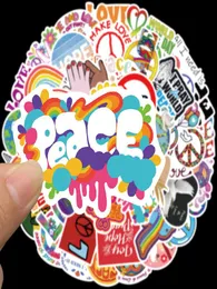 50pcsset pôster pequenos adesivos de skate à prova d'água desenho animado Protect World Peace for Notebook Laptop Bottle Helmet Stick Pv4739486