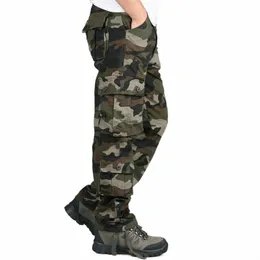 Camoue Pants Men Casual Camo Cargo Spodnie Hip Hop Joggers Streetwear Pantal Homme Multi-Papośliczne spodnie taktyczne D2MX#