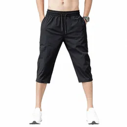 maschio Bermuda Board asciugatura rapida spiaggia nera da uomo Lg Shorts Pantaloncini da uomo estivi calzoni 2022 sottile Nyl 3/4 pantaloni di lunghezza u8vH #