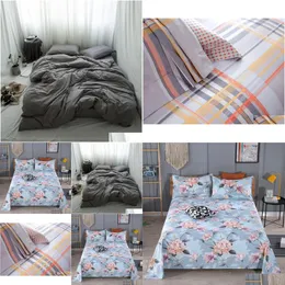 Sängkläder sätter 13 Hearth Harbour Single Bed Sheets - Uppsättning av 3 El Deluxe Double Brush Super Soft Drop Delivery Home Garden Textiles Suppl Otu5u