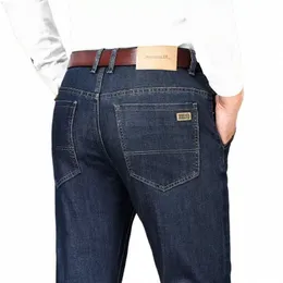 erkek klasik gelişmiş fi marka kot pantolon gevşek düz tüp streç maskulino denim pantolonlar erkek pantolon tulum 776f#