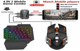 Controller di gioco Joystick Mix Lite PUBG Telefono cellulare Gamepad Convertitore Adattatore controller per tastiera Mouse Riproduzione su Android8098261