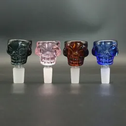 Skull Head Bowl Piece 14mm 18mm Man Hookah Glass Bowls For Water Bong Beaker Banger Dab Rigs LL