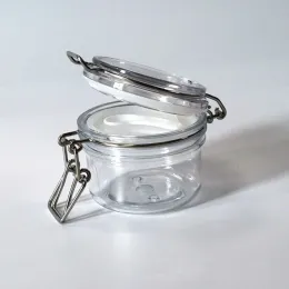 Barattoli di plastica da 120 ml con clip rotonda e coperchio con chiusura ermetica, contenitore per alimenti da cucina, stoviglie, conservazione di crema cosmetica organo