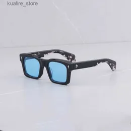 Sonnenbrille Sonnenbrille Kaine Vintage Quadrat Acetat Sonnenbrille Sonnenbrille für Männer Zonnebril Voor Mannen Gläser Männer Sonnenbrille L240322