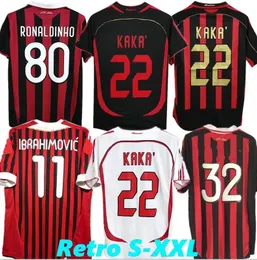 1991 1992 Classic Retro Milan Inzaghi Jerseys de futebol 98 99 00 01 02 03 04 05 06 07 09 10 PIRLO KAKA MALDINI BAGGIO 93 94 95 96 97 Shevchenko Weah ac Ronaldinho Futebol camisa de futebol