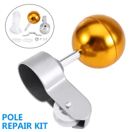 Acessórios 10 pçs peças de pólo de bandeira kit de reparo 2 Polegada polia de caminhão bola de ouro grampo clipe adriça corda mastro de bandeira acessórios peças