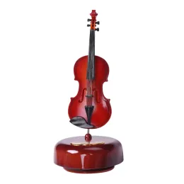 Boxes Violin Music Box, Base musicale rotante, Strumento di scatola musicale classica, regalo per ragazzi Girls Birthday Christmas