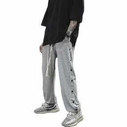 Nuovi uomini FI Casual -abbigliamento Sports Joggers Side Butts Pants Sweep Pants sciolti pantaloni larghi streetwear hiphop harem joggers abbigliamento o0px#