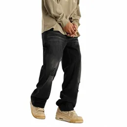 Zodf Vintage 2023 Autunno Uomo High Street Cargo Jeans unisex Wed Distred Denim Cott Pantaloni Brand New HY0381 b5AY #