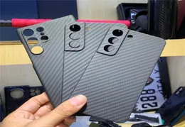 Samsung Galaxy S22 Ultra S22とUltrathin Matte Hard Armor Coverのための本物の本物の炭素繊維スリムケース5333487