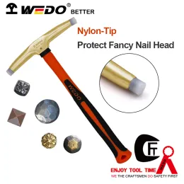 Martelo WEDO Pontas de Nylon Tack Hammer NonSparking Bronze Alloy ALCU Resistência à Corrosão Ferramentas de Segurança para Unhas Decorativas Estofados Furni