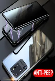 Samsung Galaxy S21 S20 FE Plus Ultra S10 S8 S9 Note 20 10 9 Cover4939176のアンチピーピングプライバシー強化ガラス磁気ケース