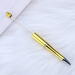 50PCS Ballpoint Pen Plastikowe Beadable DIY Wał Koralita Czarny atrament z koraliki Pen z kreskówkami