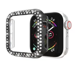 Diamond Watch Cover Iwatch Series 4 3 2 1 için Apple Watch Band için Lüks Bling Crystal PC Kapağı 42mm 38mm Birçok Color4383341