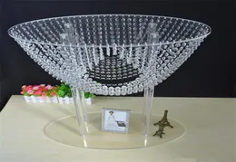Kwiaty stenty 68 cm Wysokie akrylowe stojak na kryształowy stół ślubny droga liść ślubna centralna dekoracja imprezy eea16558042582