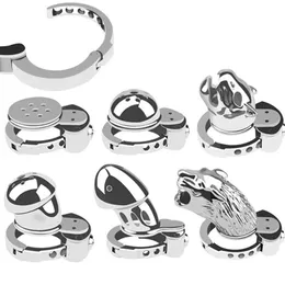 Male Adjustable Chastity Cage Ring Small Large Metal Heavy Penis Lock Bird Cock Slave Bondage Restraint Sex Toy Man 240312