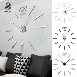 Wanduhr Aufkleber Home Decor Large Römische Spiegel Mode moderne Uhren Wohnzimmer DIY Aufkleber 3D Wall Watch5332514