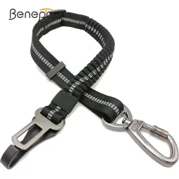 Cinture Benepaw Cintura di sicurezza per cani regolabile Moschettone migliorato Design antishock Bungee elastico 2in1 Cintura per auto per animali domestici per cintura di sicurezza da viaggio