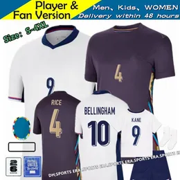 S-4xl 2024 25 Anglia Euro Cup koszulki piłkarskie Bellingham Kane Mount Sakasterling Grealish Rashford Trippier Drużyna narodowa Kobiety Kamena Pełne zestawy Koszulka piłkarska