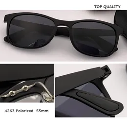 Sonnenbrille männlich 2021 Top -Qualität UV400 Retro Square Polarisierte 4263 Männer, die Fahren mit Fahren fischen Frauen Schatten GAFAS 55 mm Blau Blau 1049685