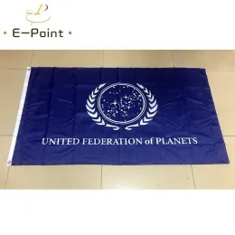 Akcesoria Flaga United Federation of Planets 3 stóp*5 stóp (90*150 cm) Rozmiar dekoracji świątecznych dla Banner Flag Home Prezenty