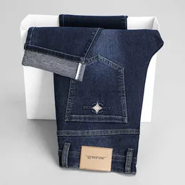 Jeans masculinos designer de luxo jeans stretch de alta qualidade para homens primavera / verão negócios soltos perna reta na moda bordado casual calças compridas grandes