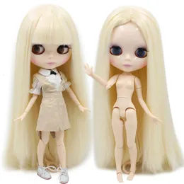 얼음 DBS Blyth Doll 시리즈 NOBL0510 금발 머리 흰색 피부 관절 바디 Neo 16 BJD OB24 애니메이션 소녀 240311