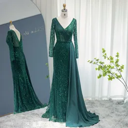 Sirena verde Sharon Said Emerald Dubai Abiti da sera per le donne Matrimonio Aqua Gonna oversize Abiti lunghi Plus Size Ss132