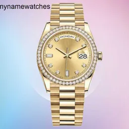 Rollen Watch Designer DayDate Quartz Bewegung sauber Fabrik Full Diamond Datejust Mechanical 41 mm Silbergurt Stahl für Männer Leben Armbandwatch Fashion t C2ba