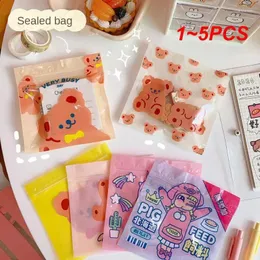 Borse portaoggetti 1-5 pezzi Borsa per snack simpatico cartone animato in plastica facile da trasportare non occupa spazio Materiali creativi e selezionati Alimenti