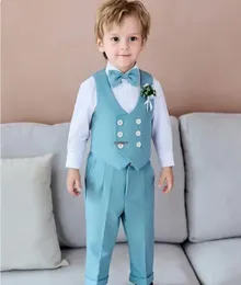 Baby Kids Pography Suit born 1 Year Birthday Ceremony Costume ChildrenS Day Performance Suit Boys Formal Wedding Dress 240312