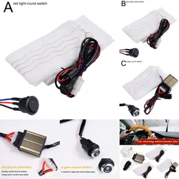 Novo inverno carro aquecido volante capa diy kit aquecedor automático almofada universal interruptor redondo mão mais quente acessórios van caminhão suv