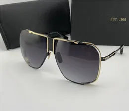 ブラックシャイニーゴールドグリーシェードサングラス滑走路フレームSonnenbrille Mens Vintage Sunglasses Glasses Shades Unisex New with Box3288359