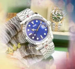 Luxury Classic Watch for Women Quartz Automatic Date Mens Clock Full rostfritt stål Vattentät lysande kedjearmband Business Switzerland Watches Gifts