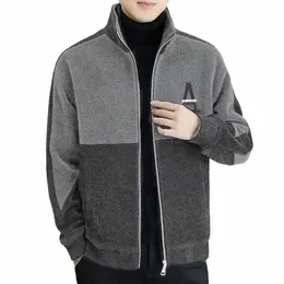 Jaqueta de lã polar de cor sólida masculina inverno grosso casaco de lã quente plus size 5xl fi casual casaco de lã polar masculino l3AW #