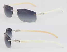 4189705 Sonnenbrillen Männer für Unisex Größere Brille weiße echte natürliche Büffelhorngläser Fahren C Dekoration FA4336167