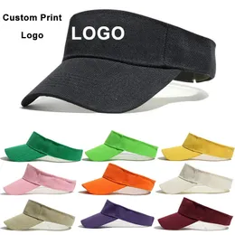 Mężczyźni Kobiety Summer Visor Cap Sports Golf Cap Niestandardowy tekst drużyny kapelusze unisex Regulowane Sunshade Hat Visor Gorras 240314