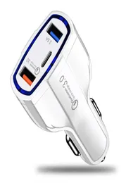 3-портовое автомобильное зарядное устройство 35A USB QC30 PD TypeC USBC Быстрая зарядка для iPhone 12 11 Pro Max Xiaomi Samsung Быстрые автомобильные зарядные устройства Автомобильные Ad1862147