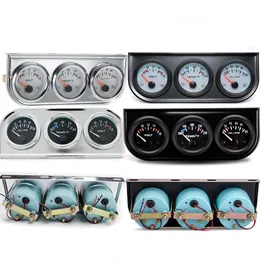 Automotive Instrument Modification Black Triple Water Temperatur Fahrenheit Oil Pressure PSI Voltmeter