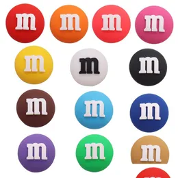 Acessórios de peças de sapato Moq 20 pcs PVC Kawaii Colorf Chocolate Encantos bonitos para sandálias de tamanco fivela decoração drop entrega sapatos dh752