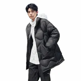 Semir Down Jacket Men 2023 Winter New Fi Three-Proof Warm Couple Trend Simple Mid-Length Top Trend Coat I5DS＃