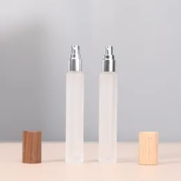 10ml透明なフロストグラススプレーボトル空の香水テストボトル厚いガラスバイアル