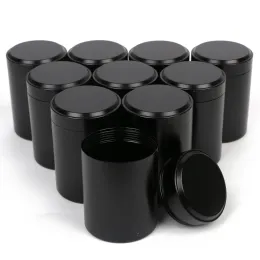 Słoiki 10pcs/zestaw przenośna okrągła okrągła herbata mini uszczelka metalowa herbata może tinplate Can Canisters Candy Jar Aromaterapy Box Luksus