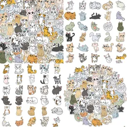 60pcs Araba Stickers Paketi Toptan Karikatür Sevimli Kedi Su Geçirmez Sticker Lage Lage Dizüstü Bilgisayar Defteri Defteri Su Şişesi Çıkartmaları Çocuk Ot3az