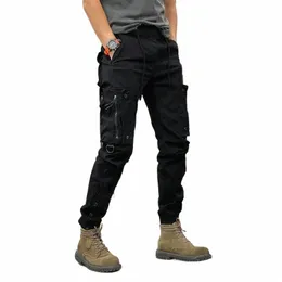 2023 Cargo Trousers Man Harem Tactical Military Cargo Pants For Men Techwear High Quality Outdoor Hip Hop Work Stacked Slacks k0G0#