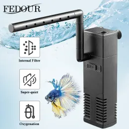 Acessórios FEDOUR Aquário Filtro Interno Submersível Super Silencioso Oxigênio Aumentando Esponja Filtro Bomba EUA Plug Acessórios para Tanque de Peixes